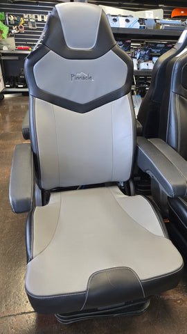 Pinnacle High Back Seat, Black/Gray Leather