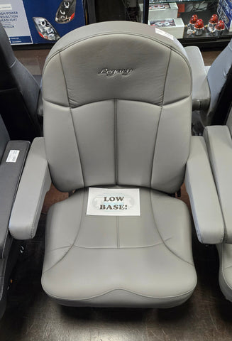 Legacy Lo, Mid Back, Gray Leather