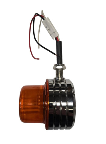 Short Side Betts Light Dual Function Grooved Housing, Amber Lens, No Bulb