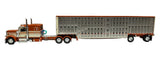DCP by First Gear 1/64 Peterbilt 589 63" Flat Top Sleeper with Wilson Silverstar Livestock Spread Axle Trailer | Part #60-2220