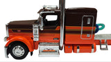 DCP by First Gear 1/64 Peterbilt 589 Day Cab with Wilson Silverstar Livestock Spread Axle Trailer – Coffey Farms Orange/Brown | Part #60-2221