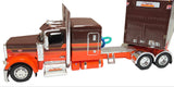 DCP by First Gear 1/64 Peterbilt 589 Day Cab with Wilson Silverstar Livestock Spread Axle Trailer – Coffey Farms Orange/Brown | Part #60-2221