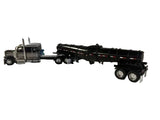DCP by First Gear 1/64 Peterbilt 589 63" Flat Top Sleeper with Polar Deep Drop Tank Trailer – Black | Part #60-2262
