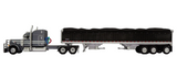 DCP by First Gear 1/64 Peterbilt 379 with Wilson Pacesetter Tri-Axle Grain Trailer – Gun Metal Gray | Part #60-2027