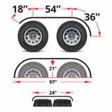 108″ Smooth Full Fenders – 16 Gauge Mirror Shine Stainless Steel