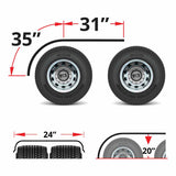 66" Smooth Half Fender w/ Rolled Edge & Flange (25"-41") - 16 Ga.