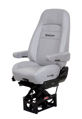Bostrom Pro Ride, Standard Base, Hi Back, Gray Leather