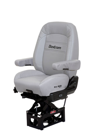 Bostrom Pro Ride, Standard Base, Mid Back, Gray Leather