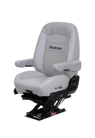 Bostrom Pro Ride, Lo Pro, Mid Back, Gray Leather