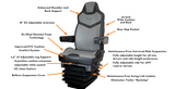 Pinnacle High Back Seat, Black Leather