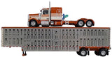 DCP by First Gear 1/64 Peterbilt 589 63" Flat Top Sleeper with Wilson Silverstar Livestock Spread Axle Trailer | Part #60-2220