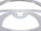 18" Chrome Aluminum "Scorpion" Style Steering Wheel With Black Leather Rim