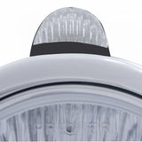 Black Guide 682-C Headlight H4 w/ White LED & Dual Mode LED Signal - Clear Lens