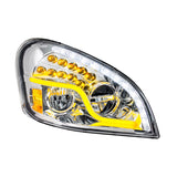 Chrome LED Headlight With LED Daytime Running Light & LED Turn Signal For 2008-2017 Freightliner Cascadia