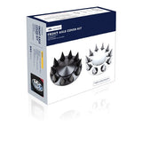 Matte Black Pointed Front Axle Cover w/ 33mm Spike Thread-on Nut Cover
