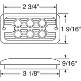 6 LED Dual Function Light - Amber LED/Clear Lens
