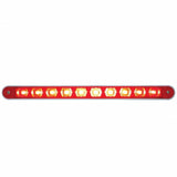 10 LED 9" Stop, Turn & Tail Light Bar w/ Bezel - Red LED/Red Lens