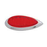 39 LED "Teardrop" Stop, Turn & Tail Light w/ Bezel - Red LED/Red Lens