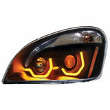 2008+ Freightliner Cascadia "Blackout" Projection Headlight w/ Dual Function Light Bar