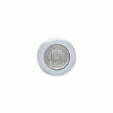3 LED Mini Dual Function Clearance/Marker Light w/ Bezel - Red LED/Clear Lens