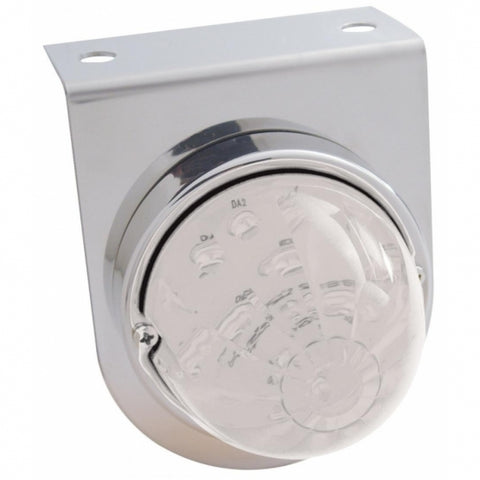Stainless Light Bracket w/ 17 LED Dual Function Watermelon Lights - Amber LED/Clear Lens