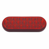 19 LED Reflector Oval Stop, Turn & Tail Light - Red LED/Red Lens