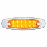 12 LED Reflector Rectangular Clearance/Marker Light - Amber LED/Amber Lens