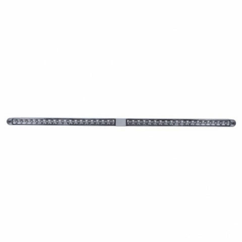 Dual 14 LED 12" Reflector Light Bars w/ Bezel - Red LED/Clear Lens