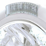 Chrome Classic Headlight H4 w/34 White LED & Dual Mode LED Signal - Clear Lens