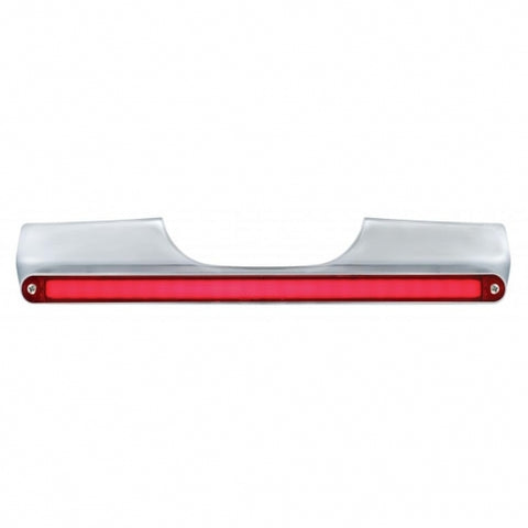 Motorcycle Rear Signal Light Bar w/24 LED 12" GLO Light Bar - Red LED/Red Lens