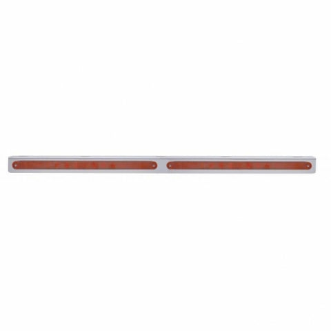 25 5/16" Stainless Light Bracket w/ Two 14 LED 12" Light Bars - Red LED/Red Lens