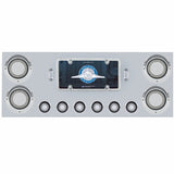 Stainless Rear Center Panel w/ 23 LED 4" & 9 LED 2" Mirage Light & Grommet - Red LED/Clear Lens