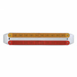 Dual 10 LED 9" Light Bars - Amber & Red LED/Amber & Red Lens