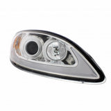 Chrome Projection Headlight With LED Light Bar For International Prostar