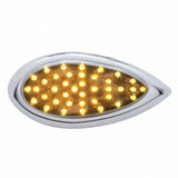 39 LED "Teardrop" Auxiliary Light w/ Bezel - Amber LED w/ Chrome Lens