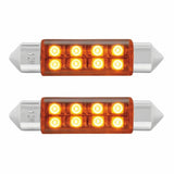 8-SMD High Power LED 211-2 Light Bulb - Amber (2 Pack)