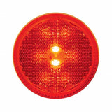 8 LED 2 1/2" Reflectorize Clearance/Marker Light Kit - Red LED/Red Lens