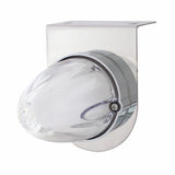 Stainless Light Bracket w/ 9 LED Dual Function "GLO" Watermelon Light - Amber LED/Clear Lens