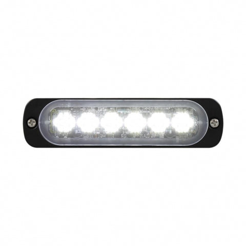 6 High Power LED Super Thin Directional Warning Light - White