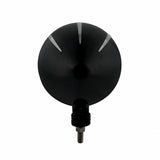 Black "Billet" Style Groove Headlight w/ Visor 9007 Bulb w/ Amber LED Halo Rim
