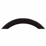 18" Black Diamond Stitched Leather Steering Wheel Cover - Red