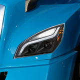 "Blackout" LED Projection Headlight w/LED Position Light For 2018-2020 Freightliner Cascadia
