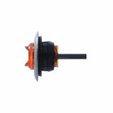 2 LED Mini Clearance/Marker Light w/ Bezel - Amber LED/Amber Lens