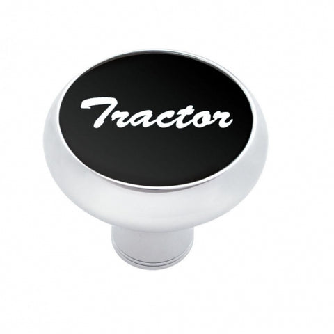 "Tractor" Deluxe  Air Valve Knob - Black Aluminum Sticker