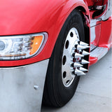 1 1/2" x 4 1/8" Chrome Plastic Spike Nut Cover - Push-On (60 Pack)