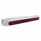 Stainless Light Bracket w/ 19 LED 17" Light Bar & Bezel- Red LED/Red Lens
