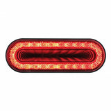 24 LED 6" Oval "MIRAGE" Stop, Turn & Tail Light - Red LED/Red Lens