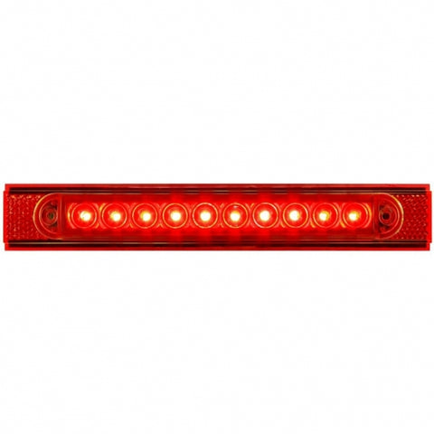 10 LED Conspicuity Reflector Plate Light - Red LED/Red Lens