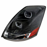 2004+ Volvo VN/VNL "Blackout" Projection Headlight w/ Amber LED Light Bar