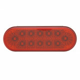12 LED Reflector Oval Stop, Turn & Tail - Red LED/Red Lens
